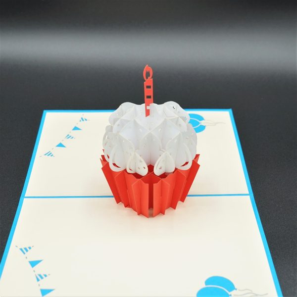 3D Pop up Greeting Card - Birthday Cake - Happy Birthday - Candles - Cupcake - Image 7