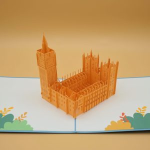 3D Pop up Greeting Card - London Skyline Big Beg London Eye Westminster