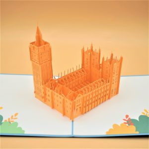 3D Pop up Greeting Card - London Skyline Big Beg London Eye Westminster