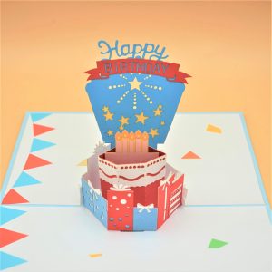 3D Pop up Greeting Card – Birthday Cake – Happy Birthday – Candles